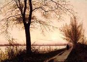 Christen Kobke Autumn Morning on Lake Sortedam oil painting on canvas
